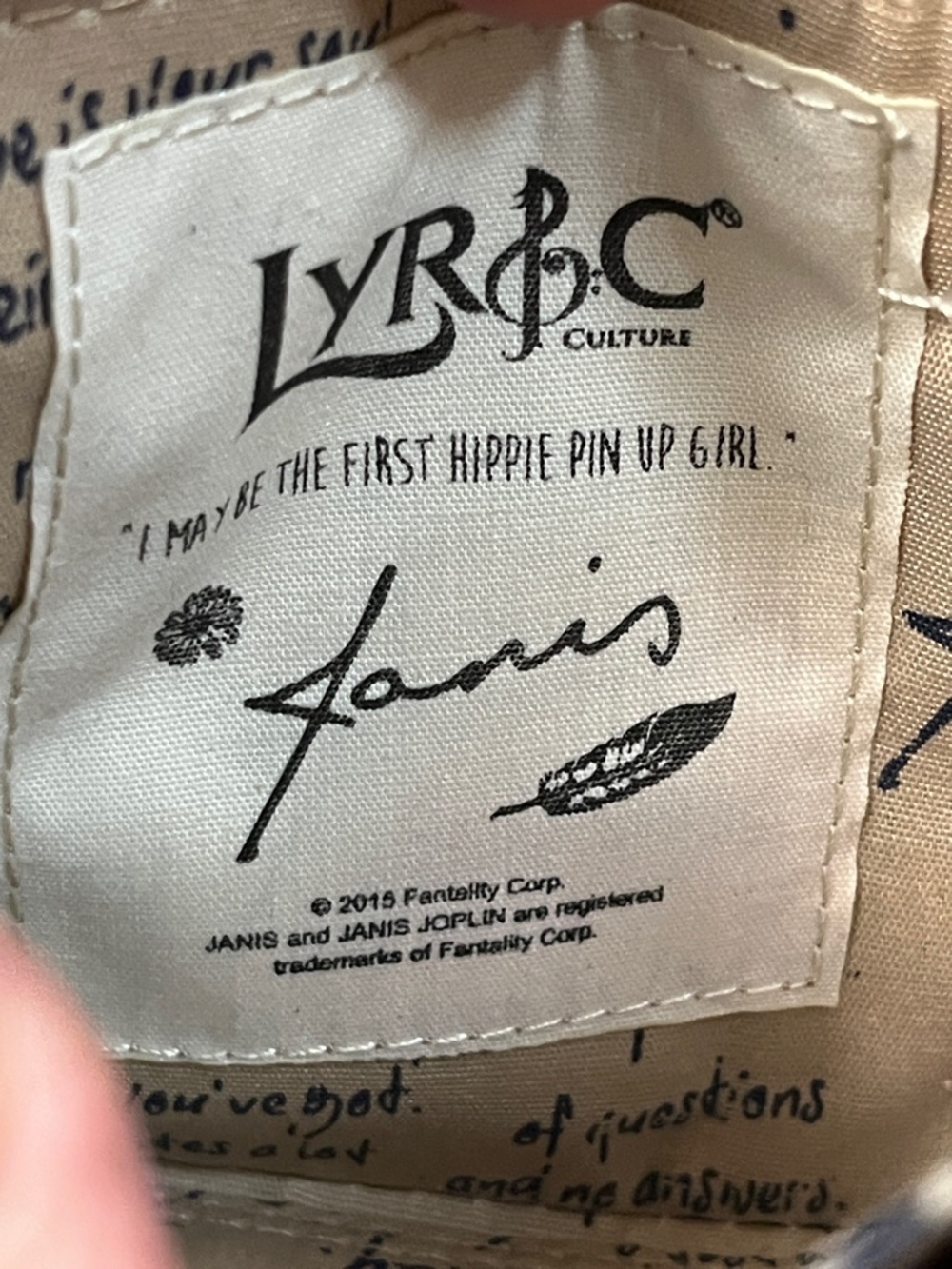 Janis Joplin “Oh Lord, Won’t You Buy Me a Mercedes Benz” Lyric Culture Wristlet - Picture 7 of 16